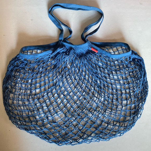 Kikkerland Blue Net market Bag One Size - Picture 3 of 5